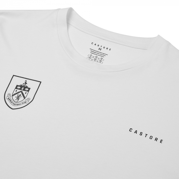 Burnley FC x Castore White Cotton T-Shirt
