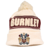 BURNLEY FC NEW ERA RETRO BADGE BEANIE BOBBLE CREAM