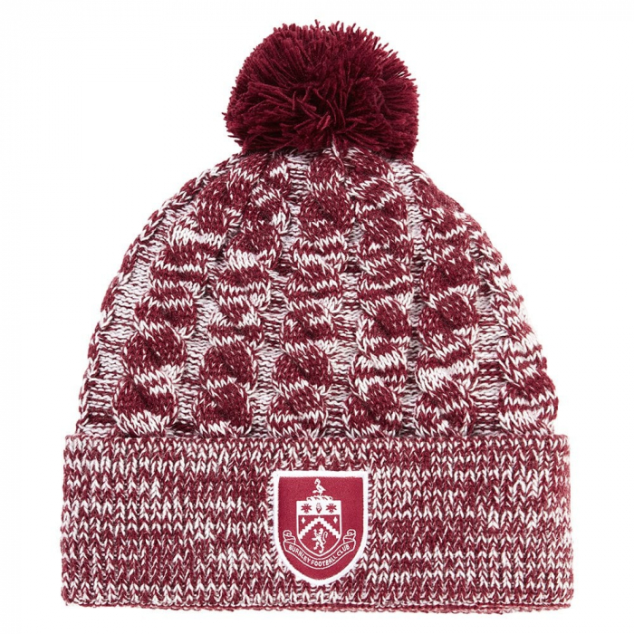 Burnley FC Sherpa Bobble Hat Claret 