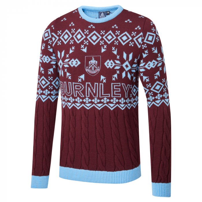 Burnley FC Xmas Cable Knit Jumper