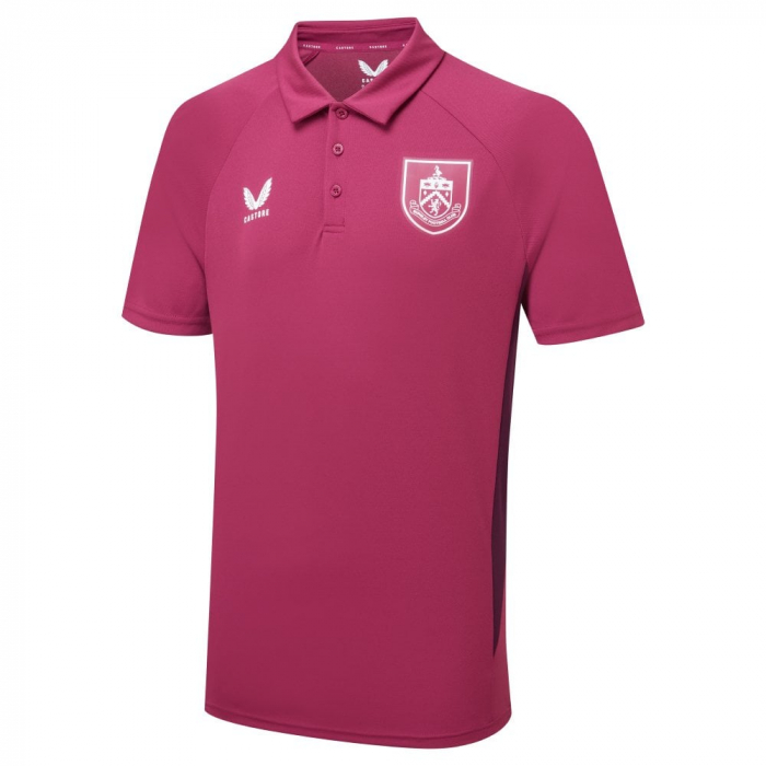 BURNLEY FC RASPBERRY POLY POLO 2025/26