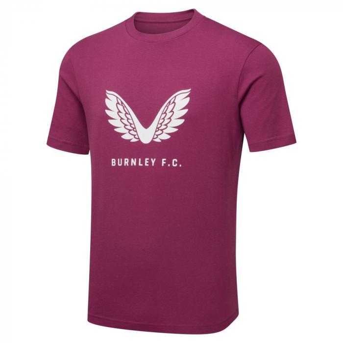 BURNLEY FC RASPBERRY LOGO TEE JR 2025/26