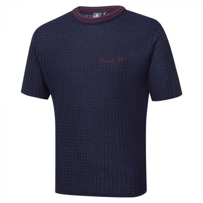 Burnley FC Cable Knit Crew Neck T-Shirt