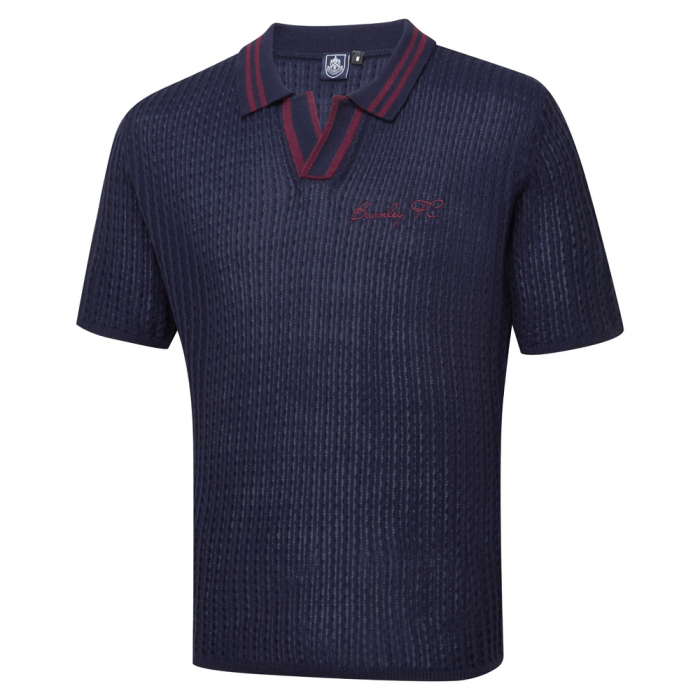 Burnley FC Cable Knit Open Collar Polo