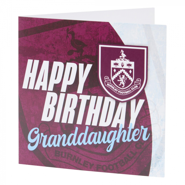 Burnley FC Grandaughter card