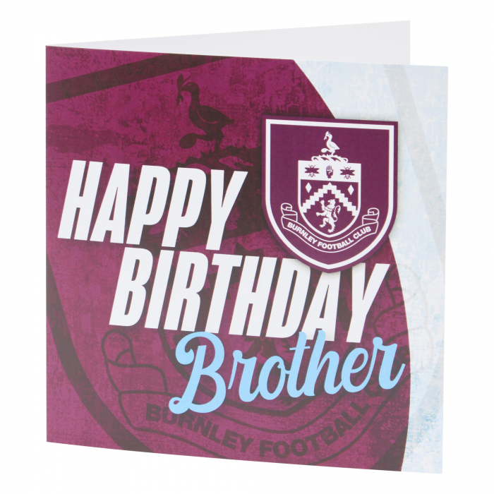 Burnley FC Brother Scroll Card
