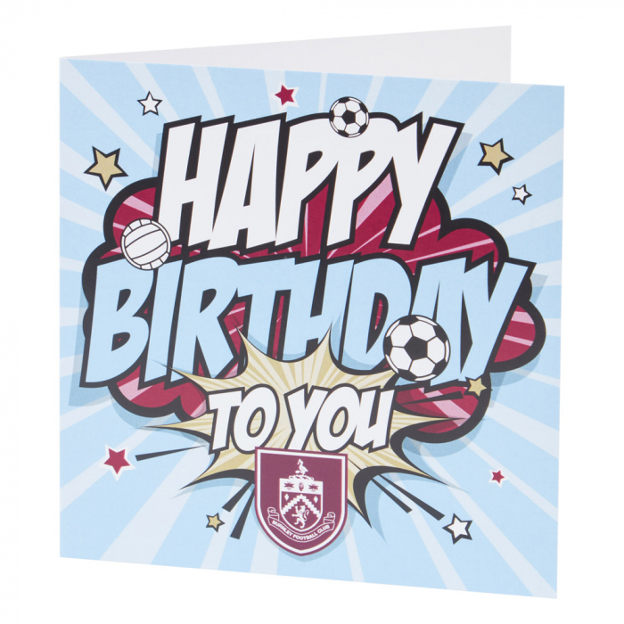 Burnley FC Happy Birthday Card